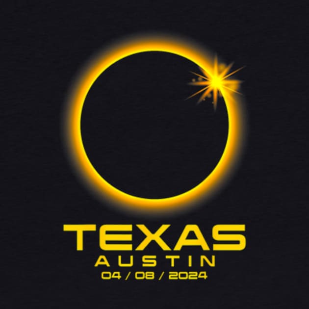 Austin Texas Tx Total Solar Eclipse 2024 by Diana-Arts-C